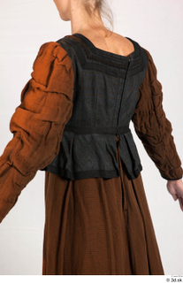  Photos Woman in Historical Dress 53 17th century Historical clothing black-brown dress upper body 0005.jpg